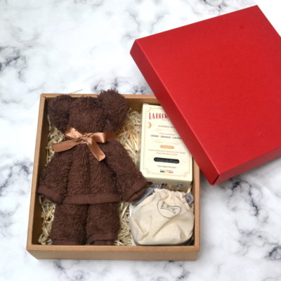 Coffret | serviette ourson, savon et shampoing